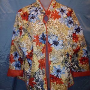 18 Alfred Dunner Floral Quilted Jacket